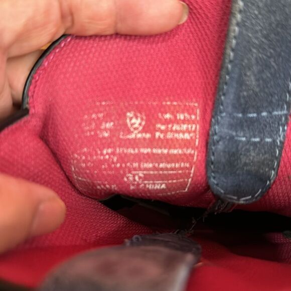 Ariat Womens Black Doll Baby Suede Floral Square Toe Cowgirl Boots Size 7.5 - Picture 9 of 11